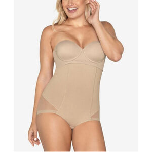 Leonisa Women's XL Beige High-Waisted Sheer Bottom Sculpting Shapewear NWT